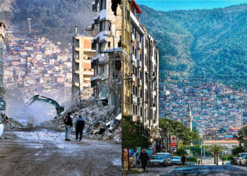 Hatay'da deprem öncesi ve sonrası fotoğrafları
