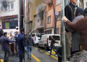 Kağıthane'de yaşlı çifti yangından komşuları kurtardı 