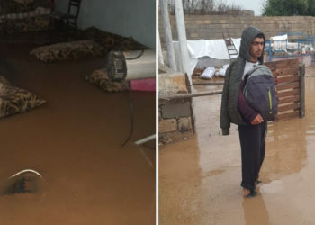 Mardin'de yağmur; ilkokulu ve evleri su bastı
