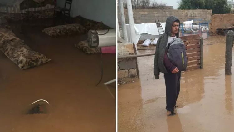 Mardin'de yağmur; ilkokulu ve evleri su bastı