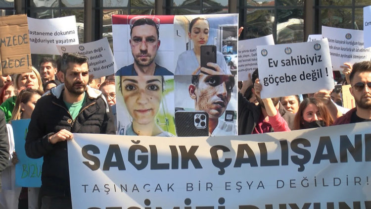 Murat Dilmener Acil Durum Hastanesi'nde protesto