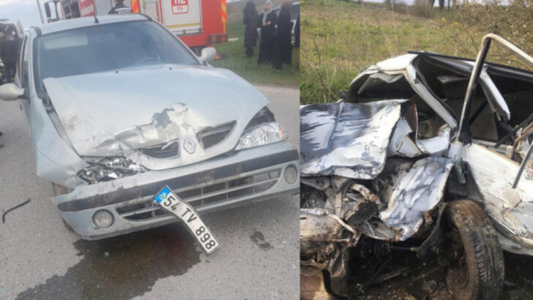 Sakarya'da 3 otomobil çarpıştı: 1 ölü, 3 yaralı
