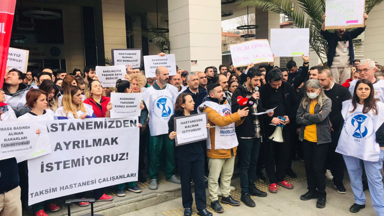 Taksim Eğitim ve Araştırma Hastanesi'nde protesto