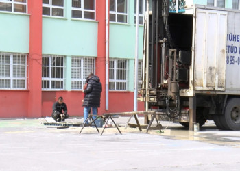 Yakuplu İlkokulu'nda zemin etüt çalışması
