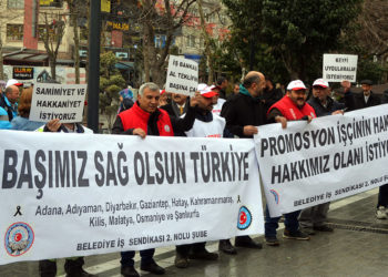 Avcılar Belediyesi'nde çalışanlar eylemde
