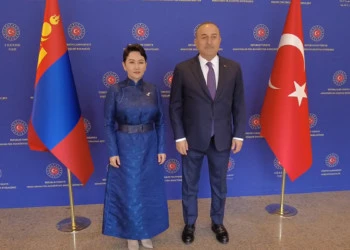 Mevlüt çavuşoğlu moğolistan dışişleri bakanı ile görüştü