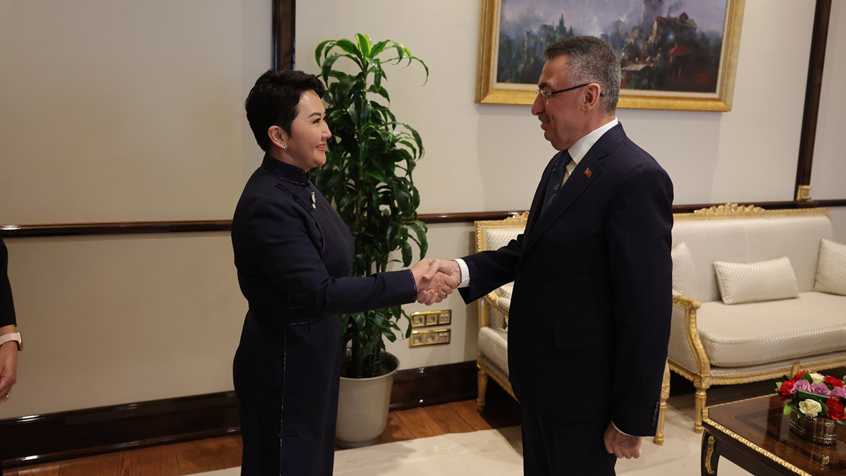 Fuat Oktay Moğolistan Dışişleri Bakanı'nı kabul etti