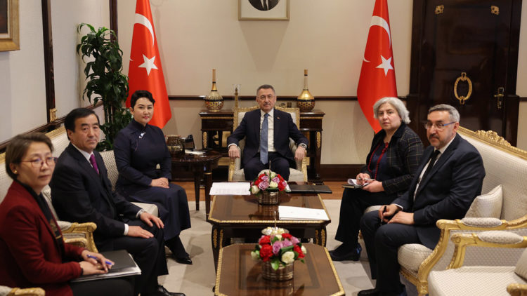 Fuat Oktay Moğolistan Dışişleri Bakanı'nı kabul etti