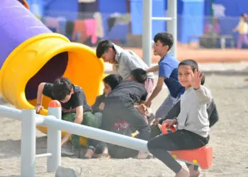 Hatay'da çadır kentlere çocuk parkları kuruldu