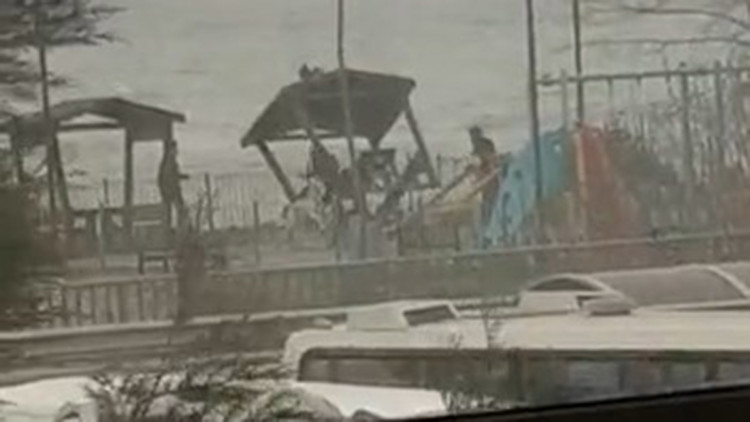 Sahildeki ahşap kameriyeyi devirmek istediler