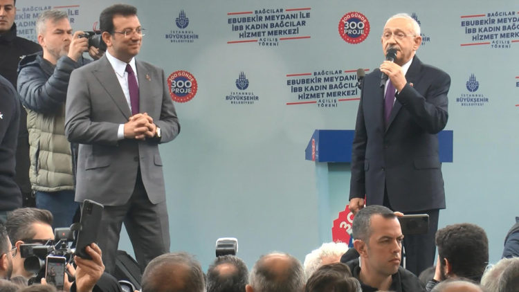 Kemal kılıçdaroğlu ve ekrem i̇mamoğlu bağcılar'da açılışa katıldı