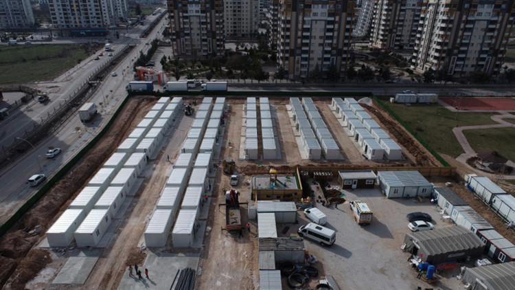 Malatya'da kurulan konteyner kentin ilk etabı tamamlandı