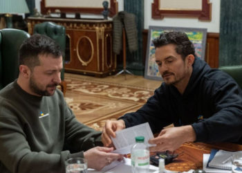 Orlando Bloom Zelenski bir araya geldi