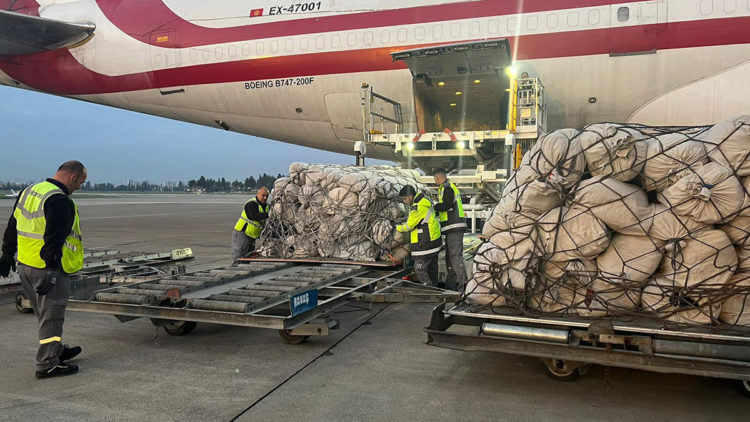 Pakistan'dan Türkiye'ye charter seferi ile 9 bin 800 çadır geldi