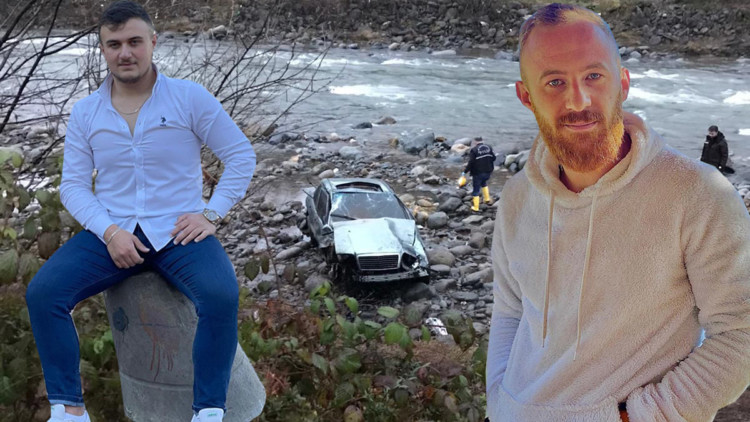 Rize'de otomobil dereye uçtu; 2 kişi öldü