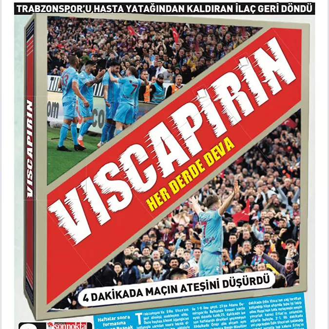 Edin visca'nın dönüşü trabzonspor'a ilaç oldu