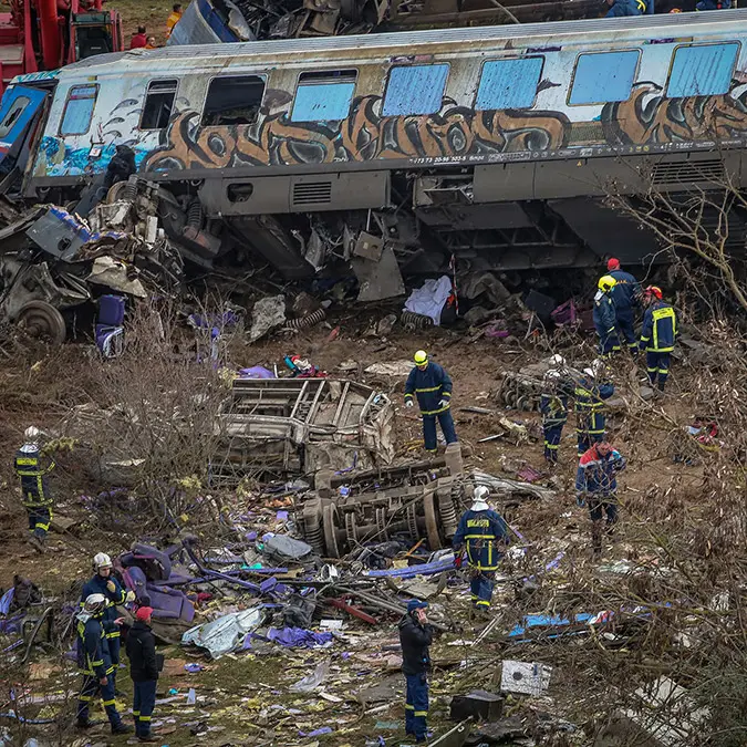 Yunanistan'da tren kazasında can kaybı 43’e yükseldi