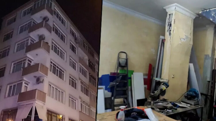 6 katlı bina çökme riski nedeniyle boşaltıldı