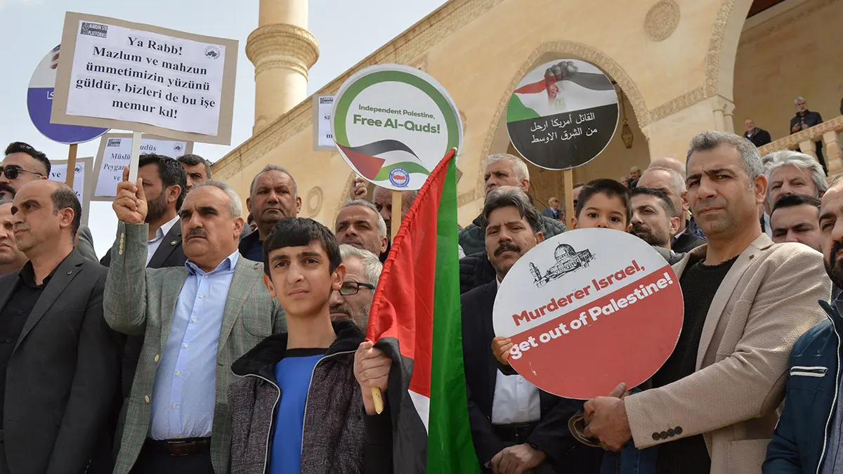 Mardinde cuma namazi sonrasi israile - yerel haberler - haberton