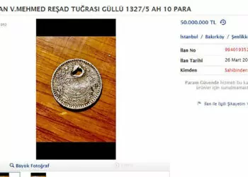 Osmanlı paraları, internette satışa çıkarıldı