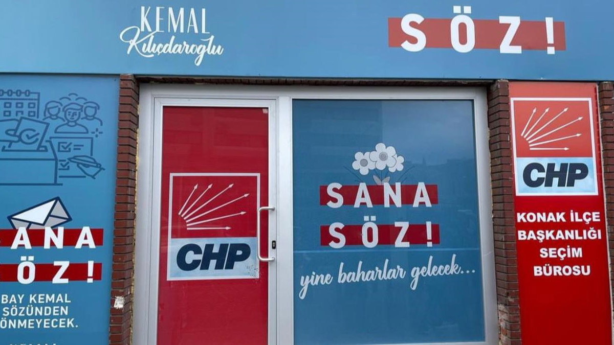 CHP'nin seçim bürosuna taşlı saldırı