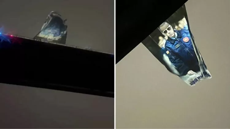 15 temmuz şehitler köprüsü’ne erdoğan'ın posteri asıldı