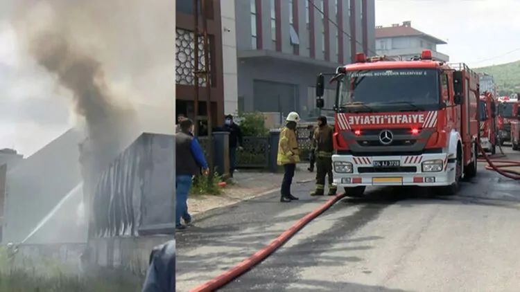 Ataşehir'de mobilya atölyesinde yangın 