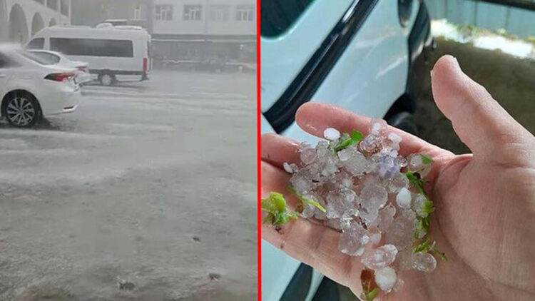 Çanakkale'de dolu ve sağanak