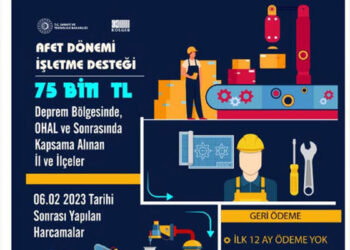 Deprem bölgesinde KOBİ'lere 75 bin liralık destek