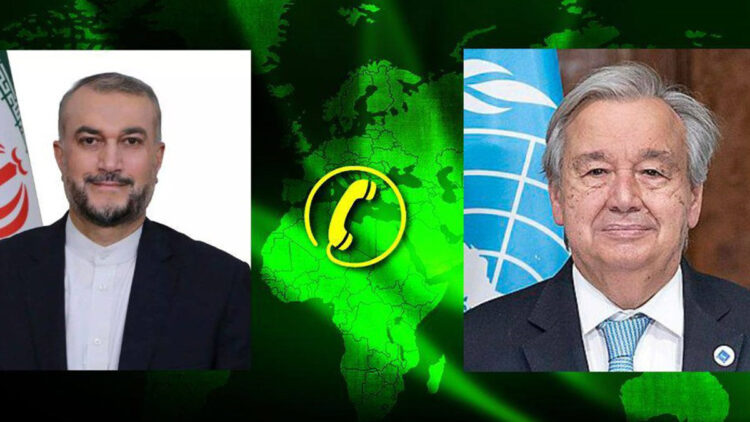 İran Dışişleri Bakanı, Guterres ile telefonda görüştü