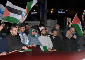 İsrail konsolosluğu önünde eylem yapıldı