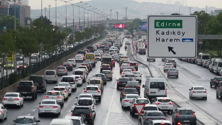 İstanbul'da trafik yoğunluğu