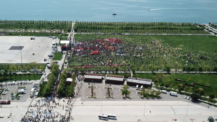 Maltepe miting alanı havadan görüntülendi