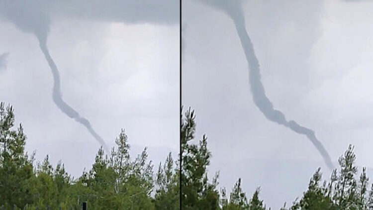 Muğla'da sağanak sonrası hortum oluştu