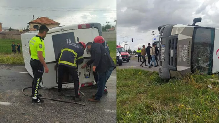 Nevşehir'de iki minibüs çarpıştı: 8 yaralı
