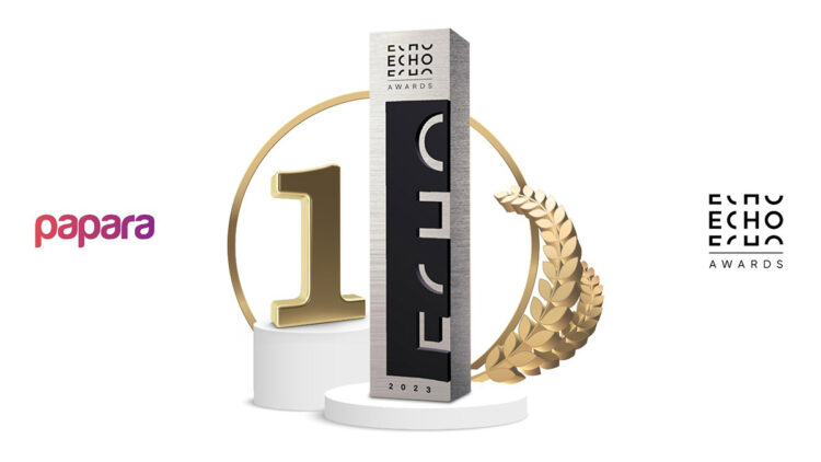 Papara'ya ödeme sistemleri kategorisinde ödül