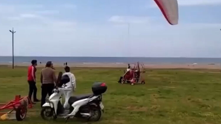 Paramotorla uçuş yaparken yere çakıldı: 2 yaralı