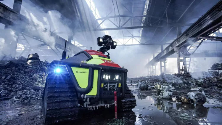 Ukrayna'da depo yangınına müdahalede robot kullanıldı