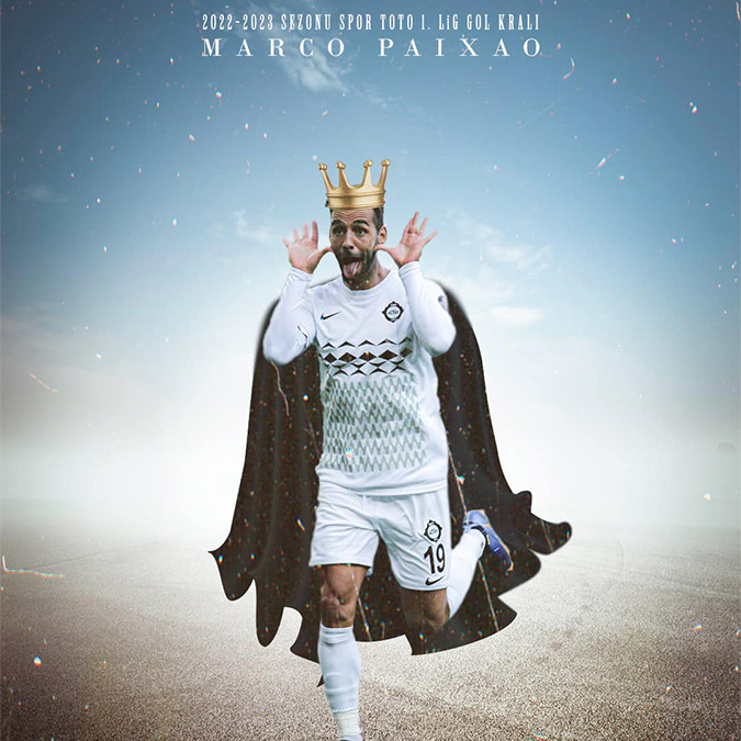 Spor Toto 1'inci Lig'de son maçında evinde Tuzlaspor'u 3-1 mağlup ederek sezonu 40 puanla 12'nci sırada bitiren Altay'da Marco Paixao, 4'üncü kez ligde gol kralı olarak bir ilki başardı.