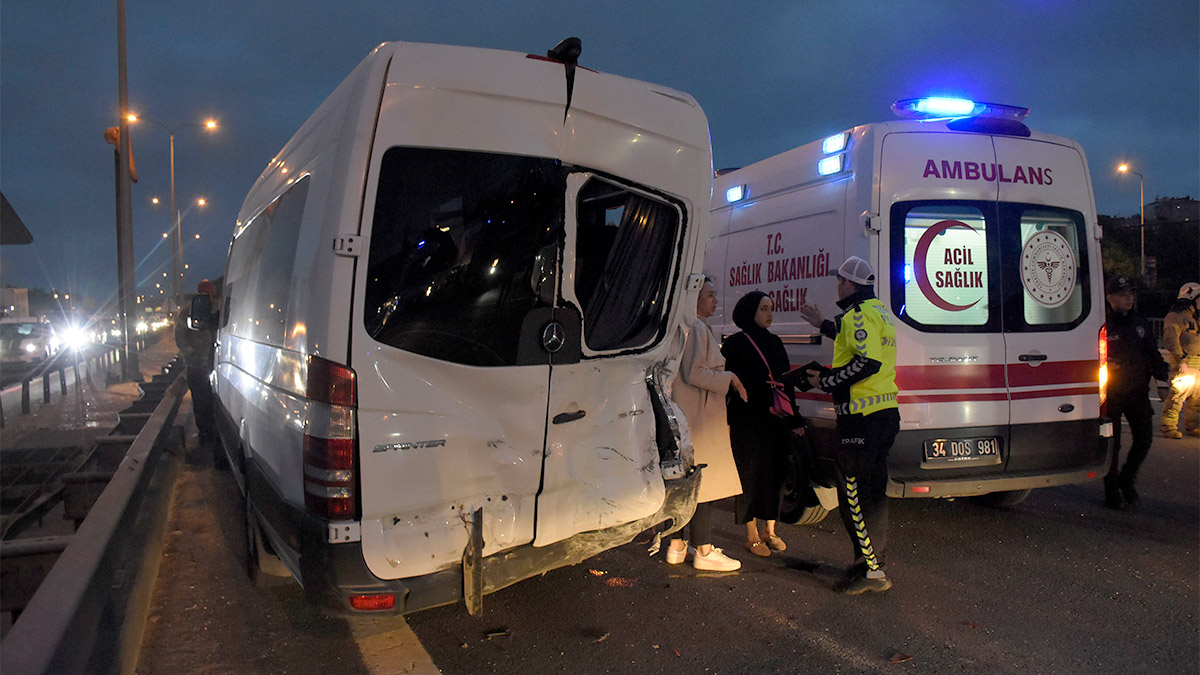 Beşiktaş'ta makas atan sürücü kazaya neden oldu