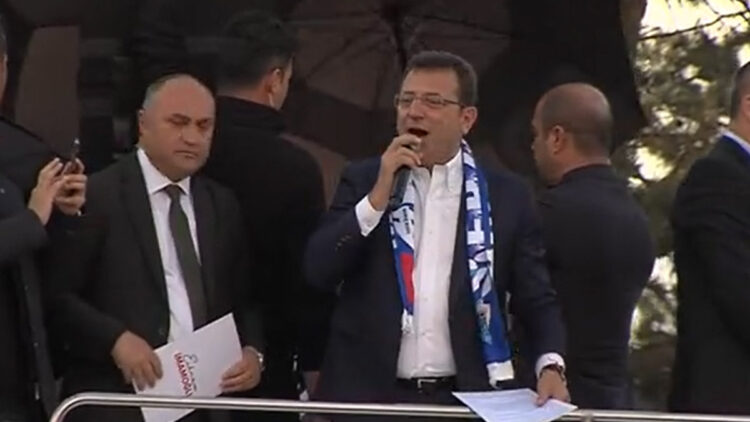 İmamoğlu'nun Erzurum mitingine taşlı sopalı saldırı