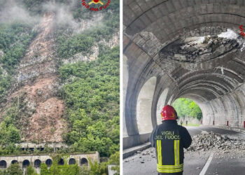 İtalya'da toprak kayması; Tünelin tavanı çöktü