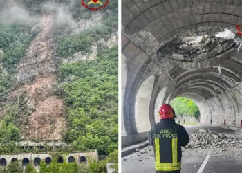 İtalya'da toprak kayması; tünelin tavanı çöktü