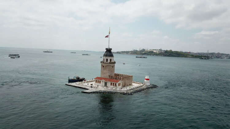 Kız Kulesi'nin havadan çekilen görüntüleri yayınlandı