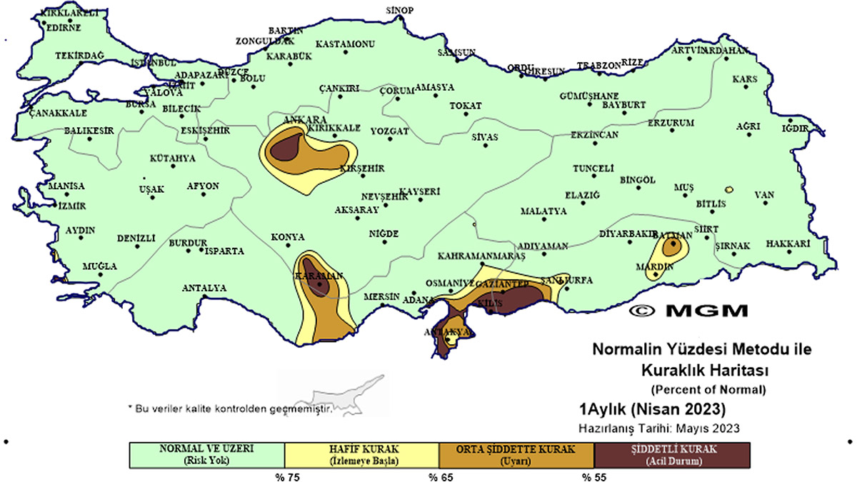 Karadeniz son 63 yılın rekorunu kırdı. Siyah ve kahverengi ağırlıklı kuraklık haritası yeşil ve mavi tonlara döndü.