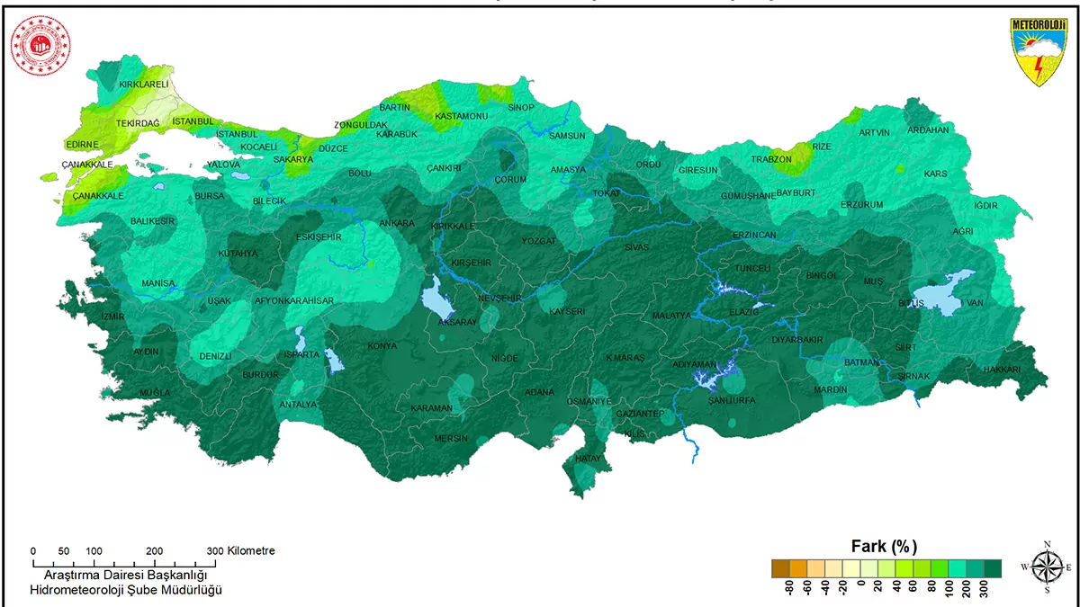 Kuraklık haritası yeşil ve maviye döndü