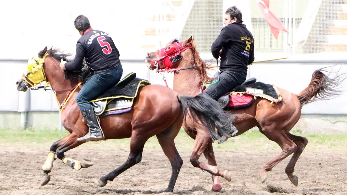 Atı düşen ciritçi ölümden döndü