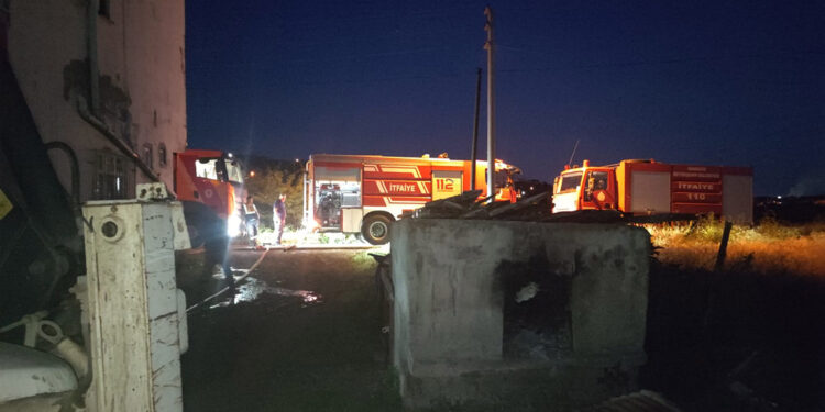 Ahırda çıkan yangında 14 büyükbaş hayvan öldü