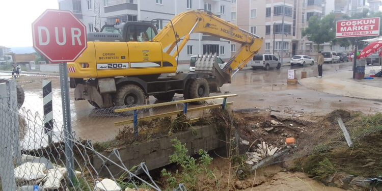 Çorum'da sağanak sele neden oldu