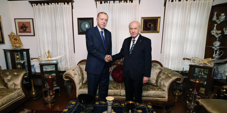 Cumhurbaşkanı Erdoğan Devlet Bahçeli ile görüştü